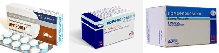 Ofloxacina, Norfloxacina e Lomefloxacina