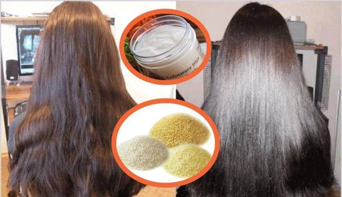 Máscara de gelatina alisa o cabelo