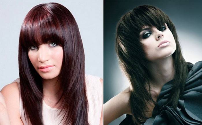 Bangs são selecionados dependendo do tipo de face