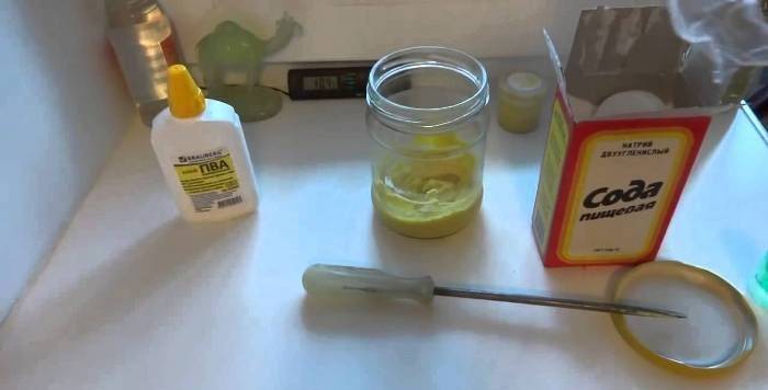 Pegamento con soda para lizun