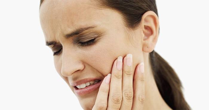 Mulher, tem, toothache