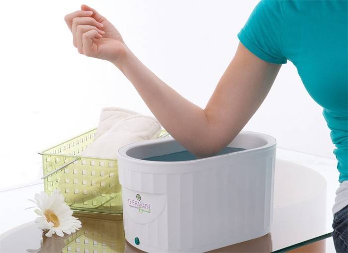 Banho para o tratamento da bursite ulnar