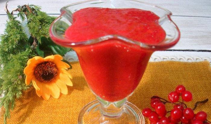 Geléia de viburno sem caroço