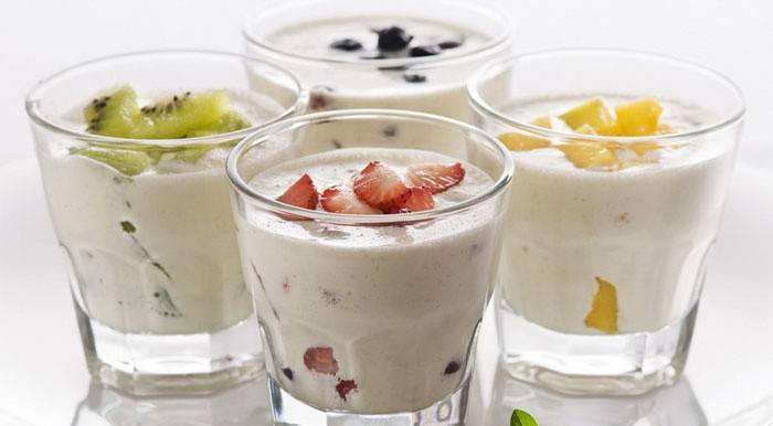 bebidas à base de proteínas e frutas