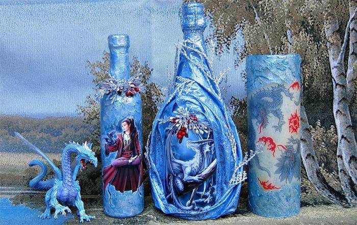 Usando a técnica de decoupage