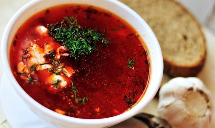 Recept na boršč s mäsom