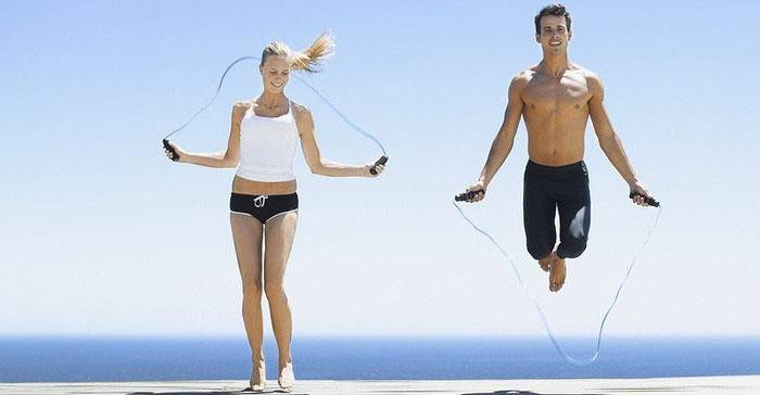 Exercícios de pular corda: saltos sucessivos