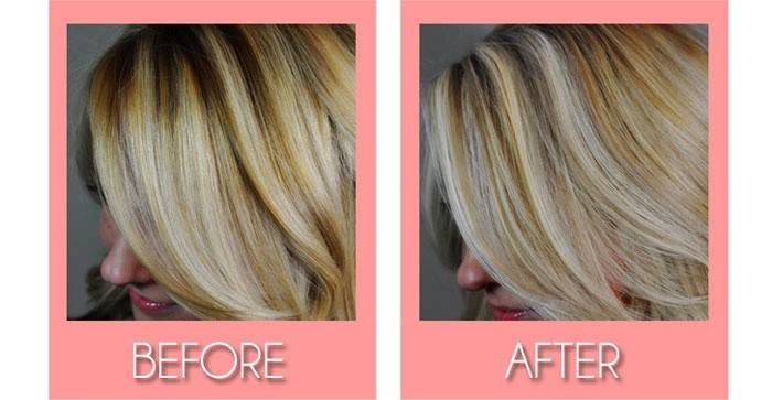 Cabelo antes e depois do tingimento