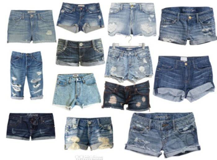 Myšlienky Denim Shorts na leto
