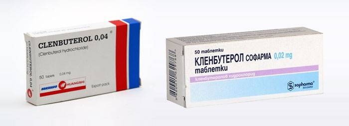 Odrody klenbuterolu