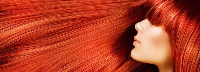Pelo largo rojo