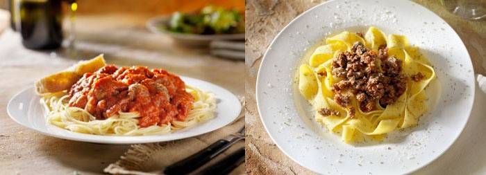 Esparguete à bolonhesa com creme