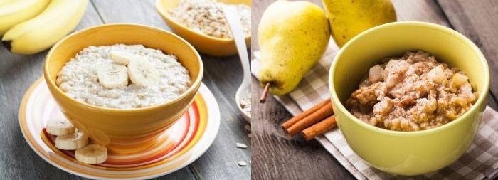 Avena con fruta