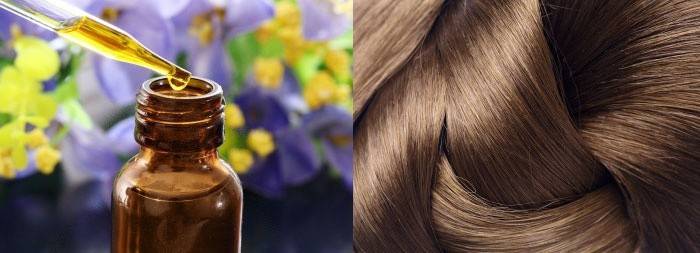 Cabello oscuro y extracto de aceite
