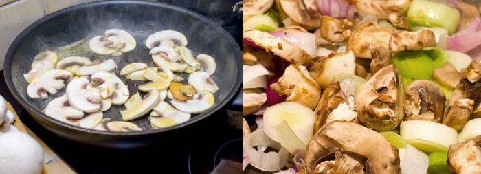 Asado de champiñones