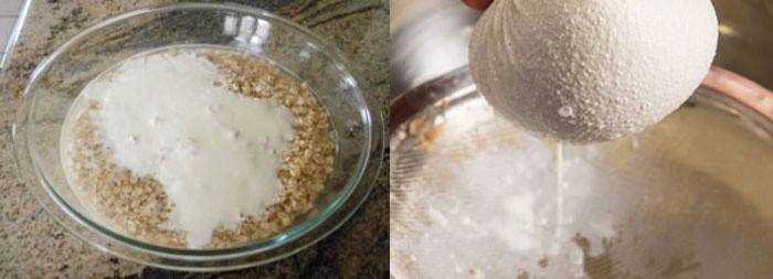 Cocinar gelatina a base de avena y leche
