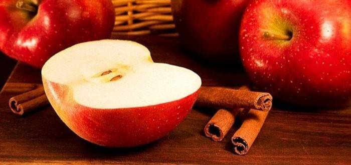 Maçã e canela contêm ácido benzóico