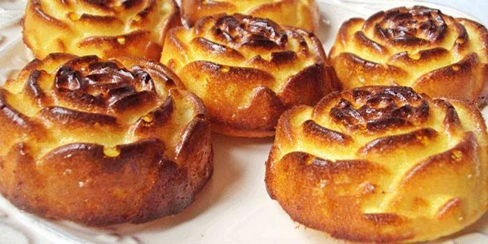 Cookies de requeijão para crianças Rosas
