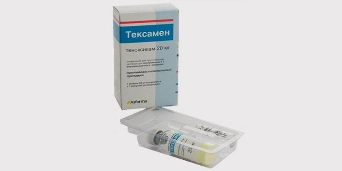 Texamen L - prášok na injekciu proti bolesti