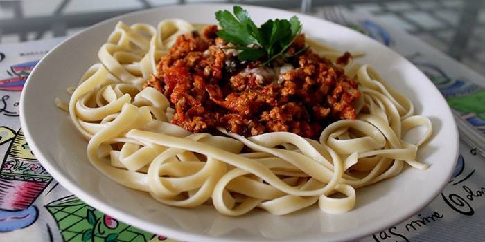 Macarrão cozido lentamente