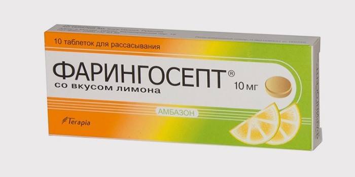 Pharyngosept para o tratamento de faringite