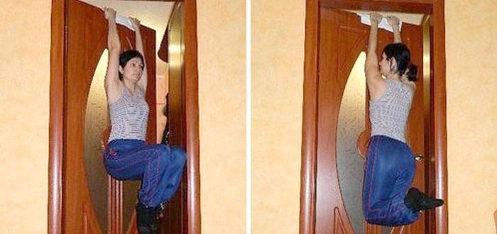 Nós reforçamos a parte de trás da casa: pendurado com a porta