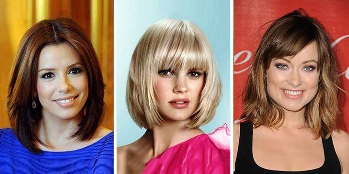 Corte de cabelo Bob no cabelo médio ondulado