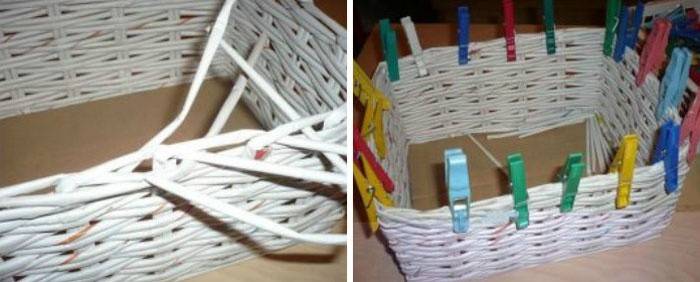 Paredes confeccionadas para cestas de papel