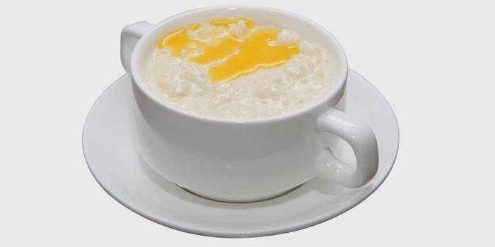 Gachas de arroz en leche