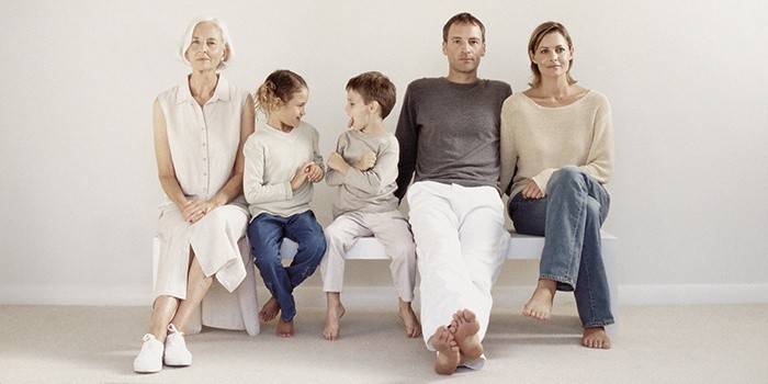 Familia con niños