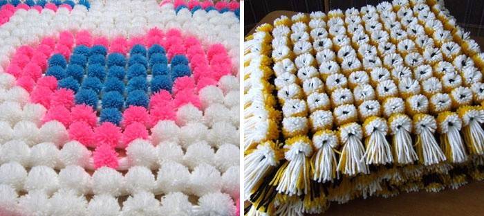Mantas de pompón