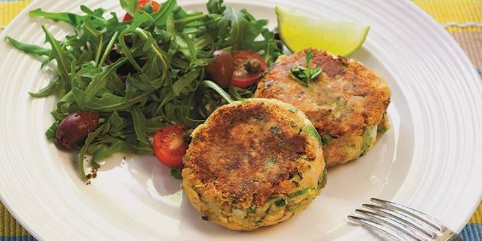 Costeletas vegan de tofu e espinafre