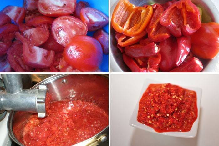 Cozinhando o adjika fresco sem cozinhar