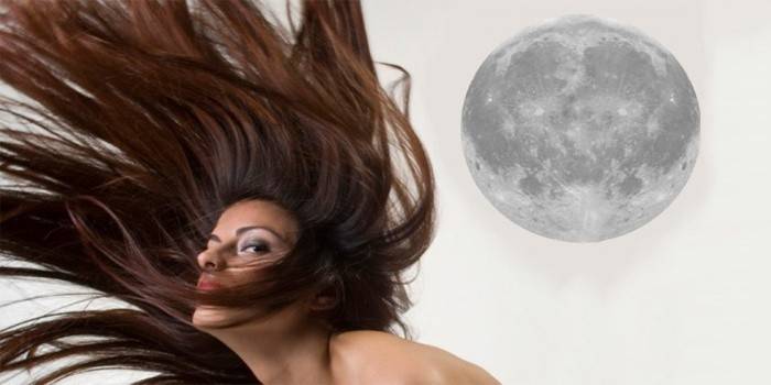 Lua e cabelo