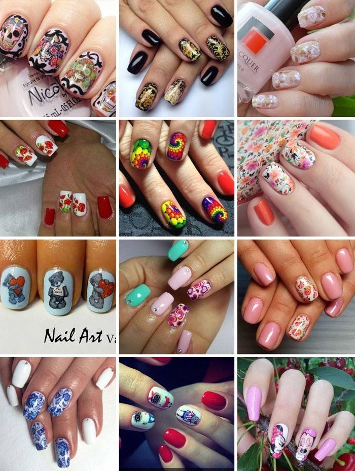 Opciones de deslizador de uñas