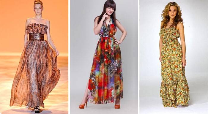 Estilo vestido de chiffon