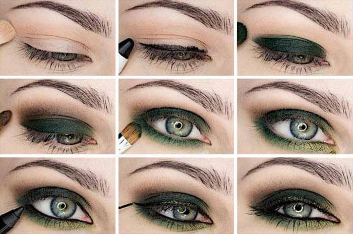 Maquillaje paso a paso para ojos verdes.