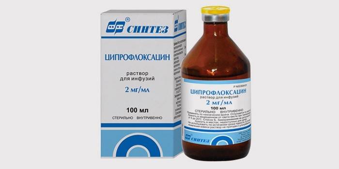 Solução de infusão de ciprofloxacina