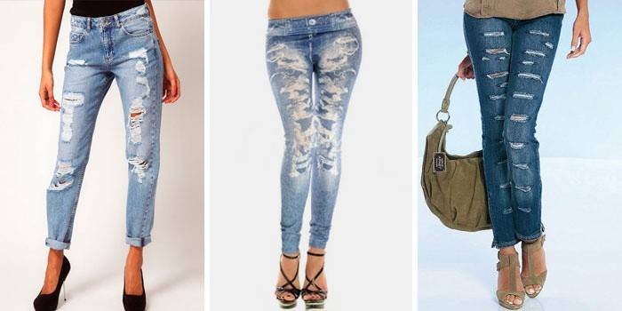 Buracos DIY em jeans