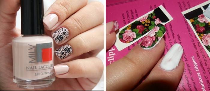 Diseño deslizante de uñas completo