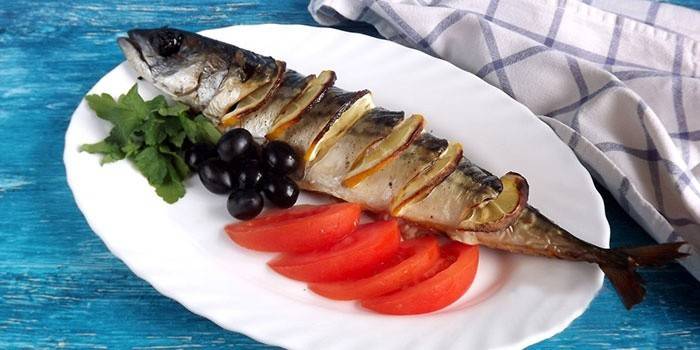 Caballa al horno con limón