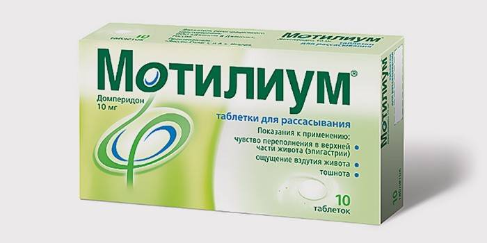 Motilium tablety na ošetrenie nadúvania