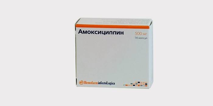 Amoxicilina para el tratamiento de la sinusitis.