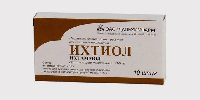 Supositorios de ictiol rectal para el tratamiento de la prostatitis