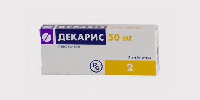La droga Dekaris para deshacerse de los parásitos.