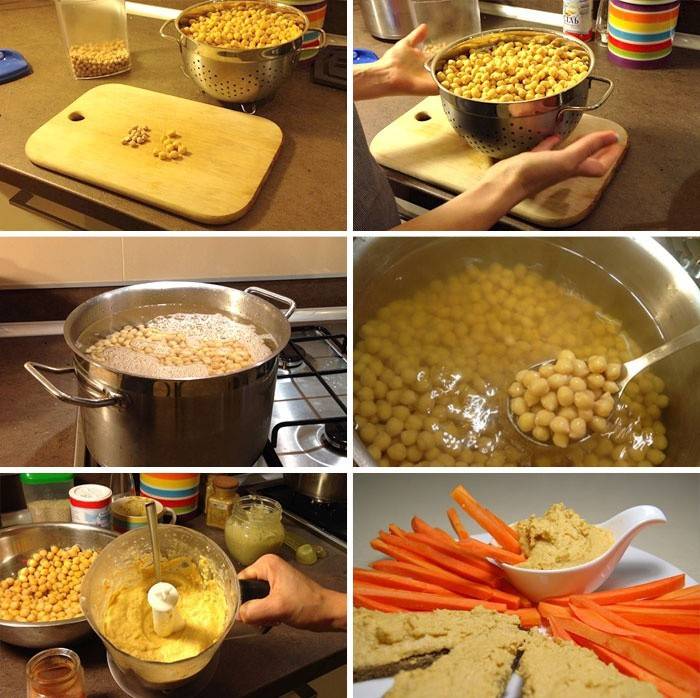Receita tradicional de hummus