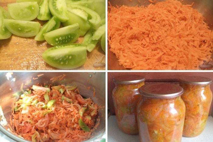 Preservação de tomate verde com cenoura