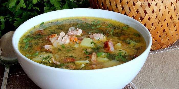 Sopa de guisantes y pollo multicocina