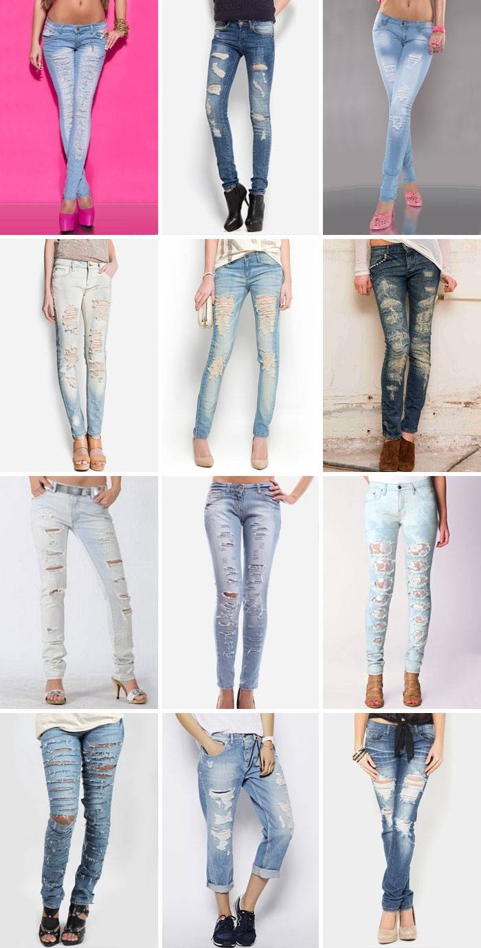 Lindos jeans rasgados