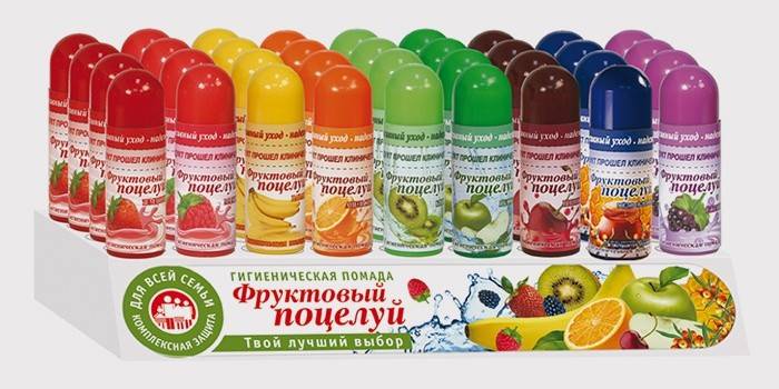 Beijo de fruta de batom higiênico
